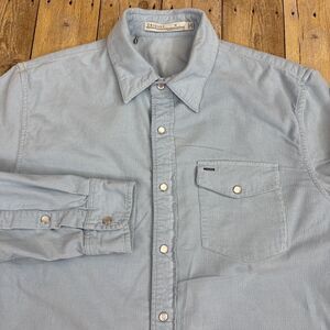 Criquet Corduroy Pearl Snap Shirt Mens Medium